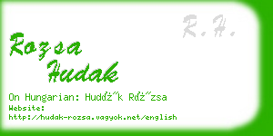 rozsa hudak business card